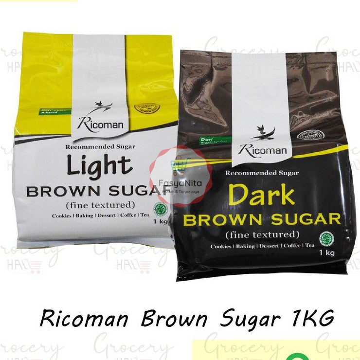 

1kg RICOMAN BROWN SUGAR POWDER BUBUK LIGHT DARK