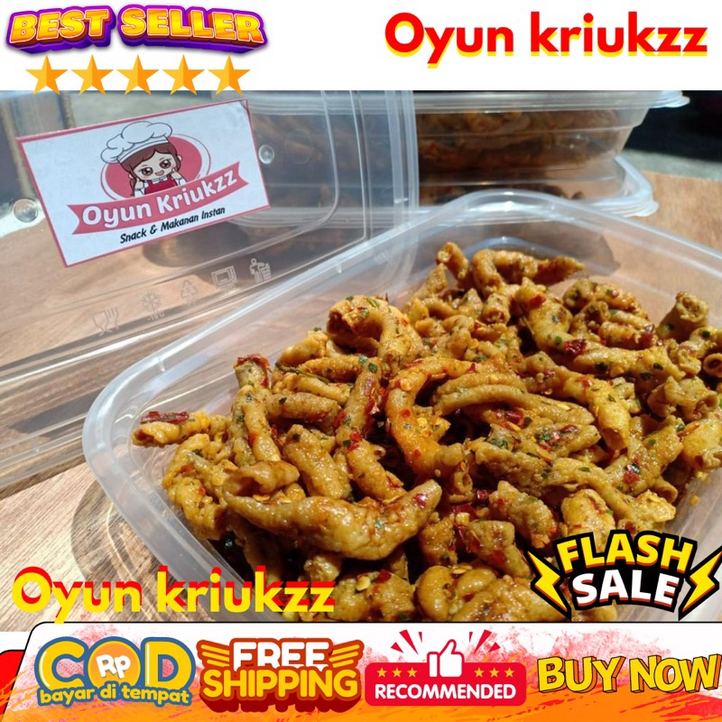 

Keripik Usus Ayam Crispy Pedas Dan Original CABAI DAUN JERUK KEMASAN BOX MIKA HIGENIS ISI 100 GRAM