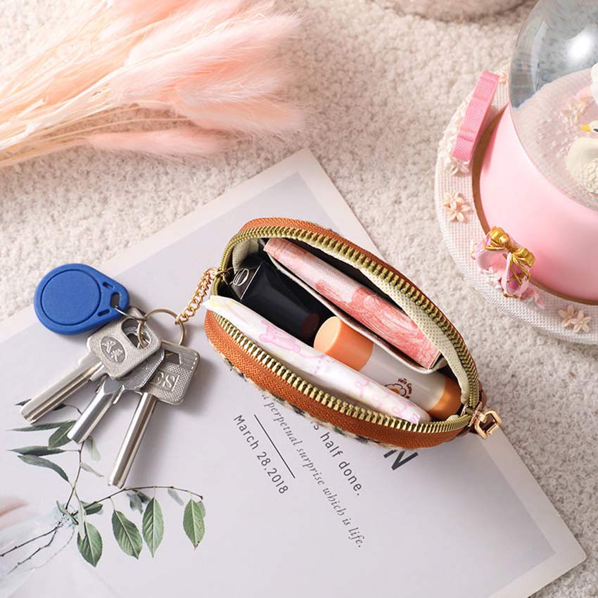 Dompet Travel Dompet Koin Mini / Dompet Kecil Ritsleting Ganda Wanita Eropa Dan Amerika Serikat