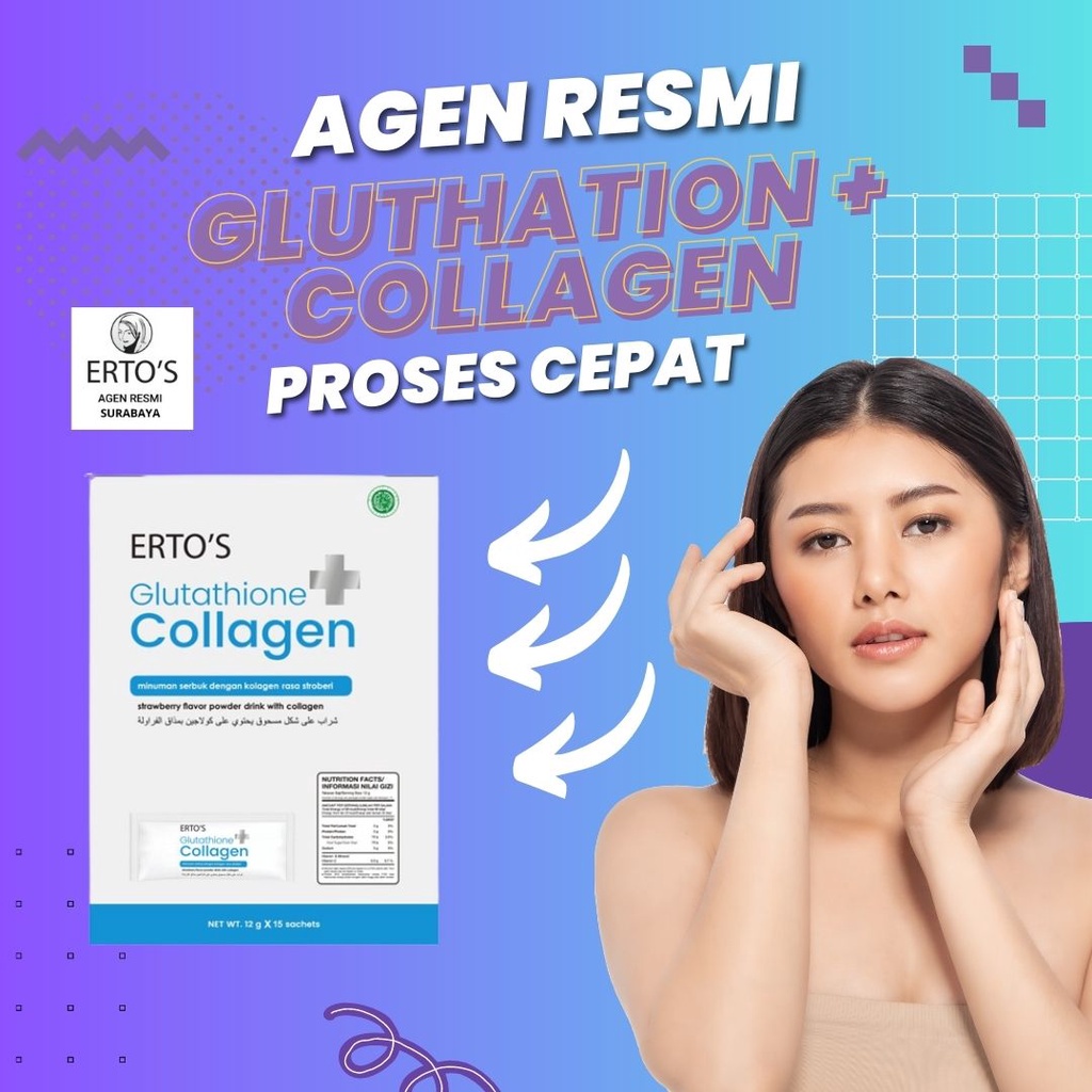 

ORI Ertos glutathione collagen 1 box isi 15 saschet original