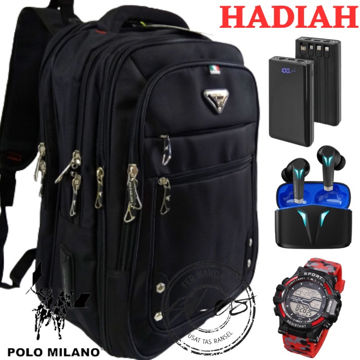 TERLARIS PROMO RANSEL POLO MILANO Import ORIGINAL 100% TAS SEKOLAH BackPack SMP SMA TERMURAH