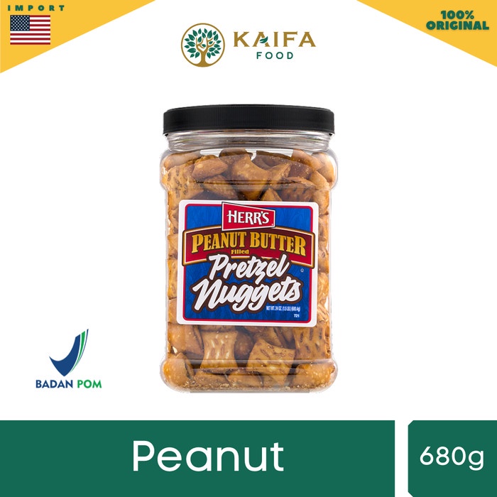 

HERR'S PRETZEL PEANUT BUTTER BARREL