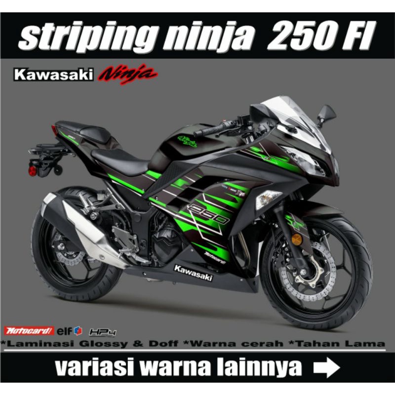 Striping Kawasaki Ninja Fi 250 Old Grafis / Decal Stiker Motor Ninja 250 Fi Lama 2013 2014 2015 2016