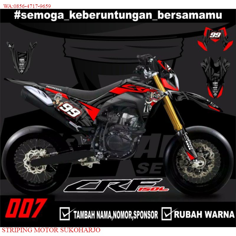 PREMIUM Sticker setiker stiker decal CRF 150 L barong  Fullbody CRF 150 L Trail Supermoto minimalis