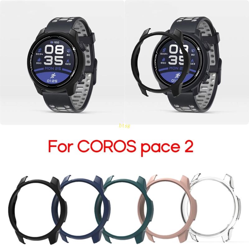 Btsg Casing Pelindung Layar Keras Untuk Coros Pace2 Smartwatch Housing Shell Anti Gores