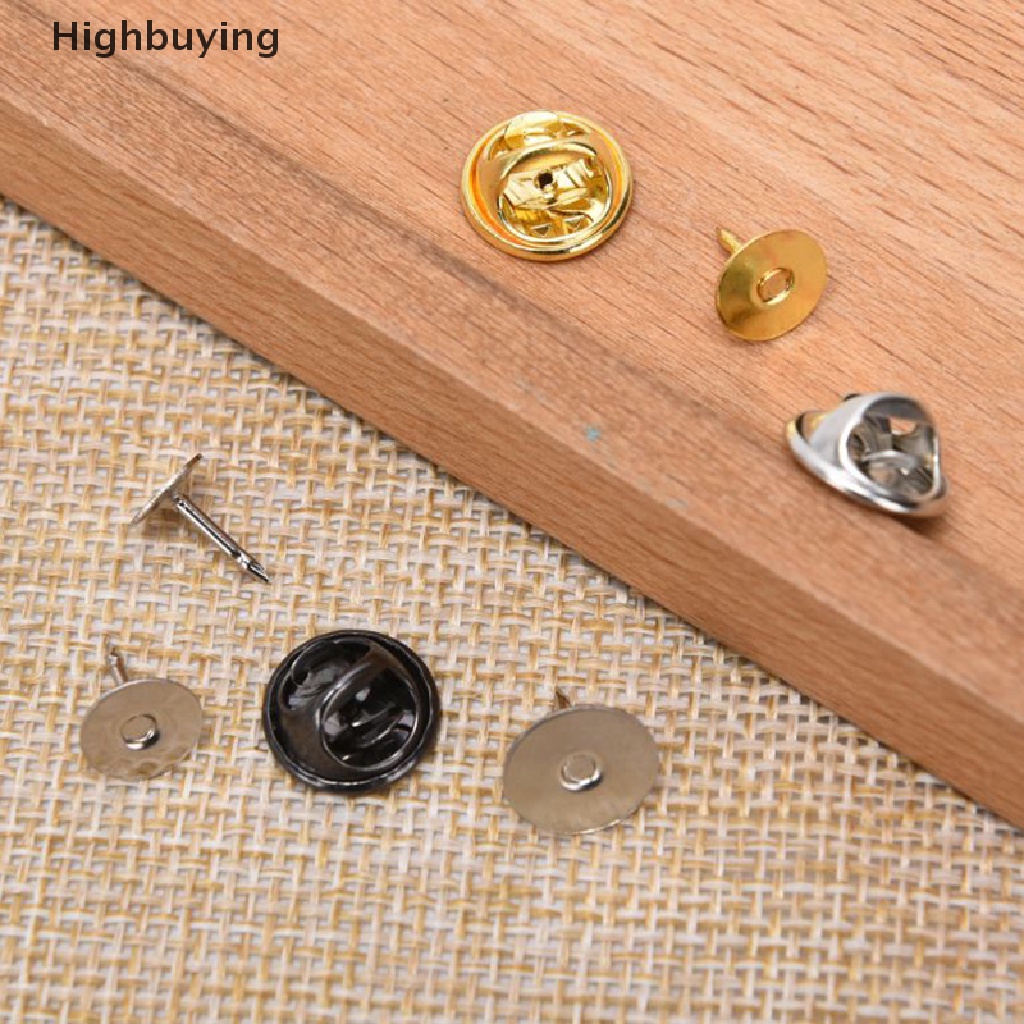 Hbid 30Pcs/Set Tembaga Kupu-Kupu Kopling Lencana Pin Belakang Squeeze Clasp DIY Membuat Bros Glory