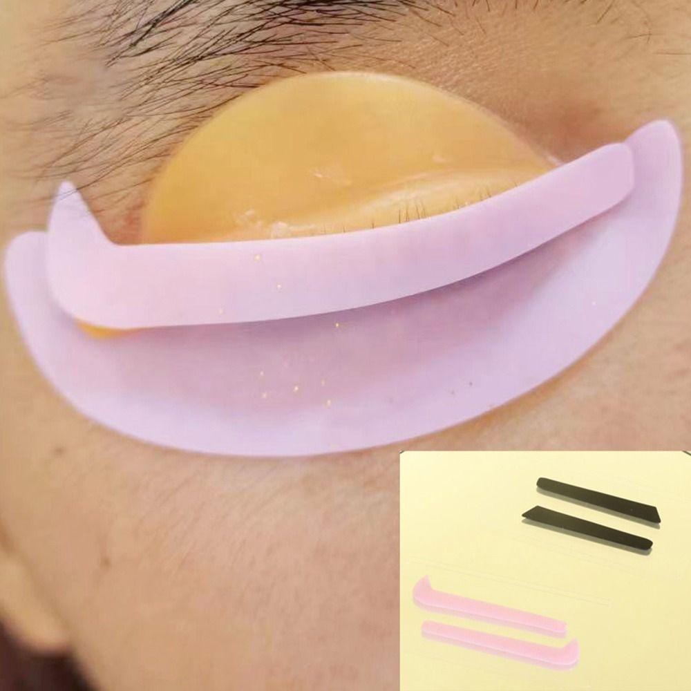 Nanas 4 Pcs Silikon Bantalan Mata Makeup Aksesoris Aplikator Tools Lembut Eyelash Perming Pad