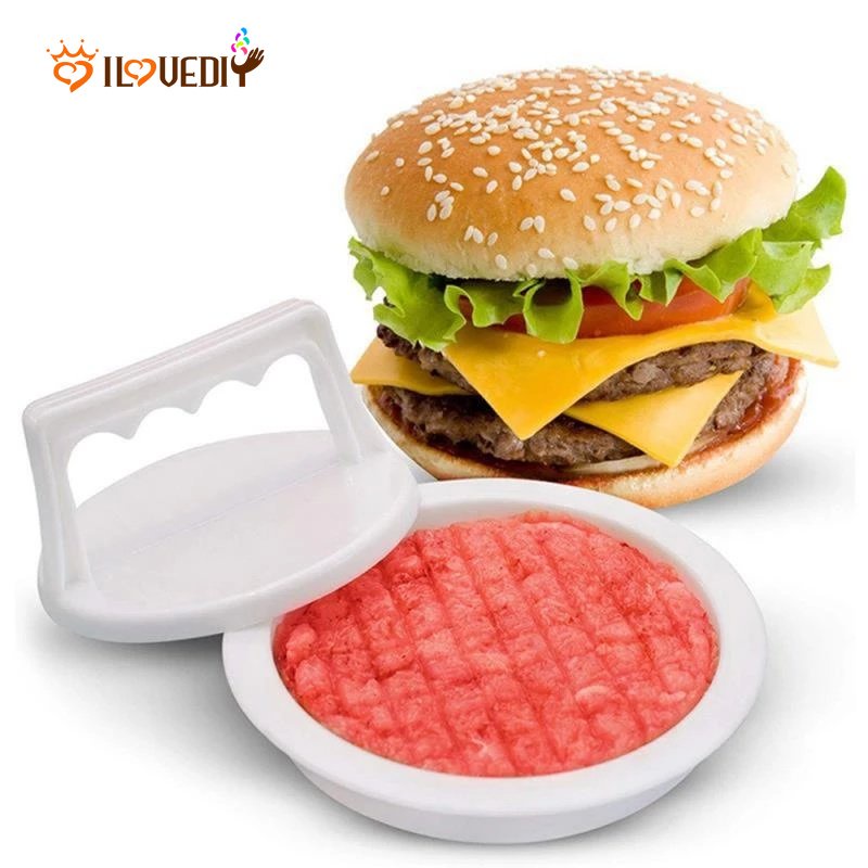 Hot Sale/Hamburger Press Meat Pie Press Stuffed Burger Mold/Bentuk Bulat Non-Stick Stuffed Burger Patties Press Mold Maker/Pembuat Press Daging Hamburger Aksesoris Alat Dapur