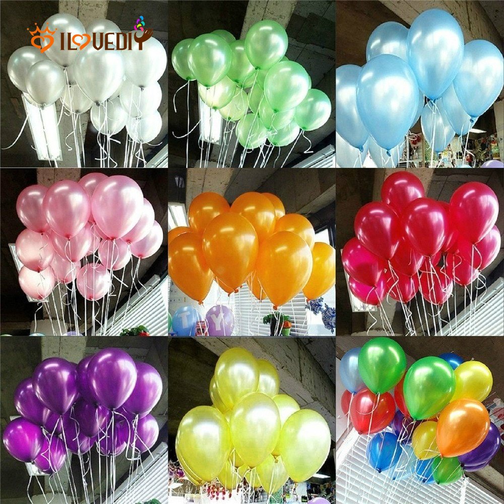 Hot Sale/20 /50/100pcs Balon Latex Warna-Warni/Balon Udara Lateks Tebal Untuk Ulang Tahun Pernikahan Supply Pesta Warna-Warni Anak Mainan Tiup