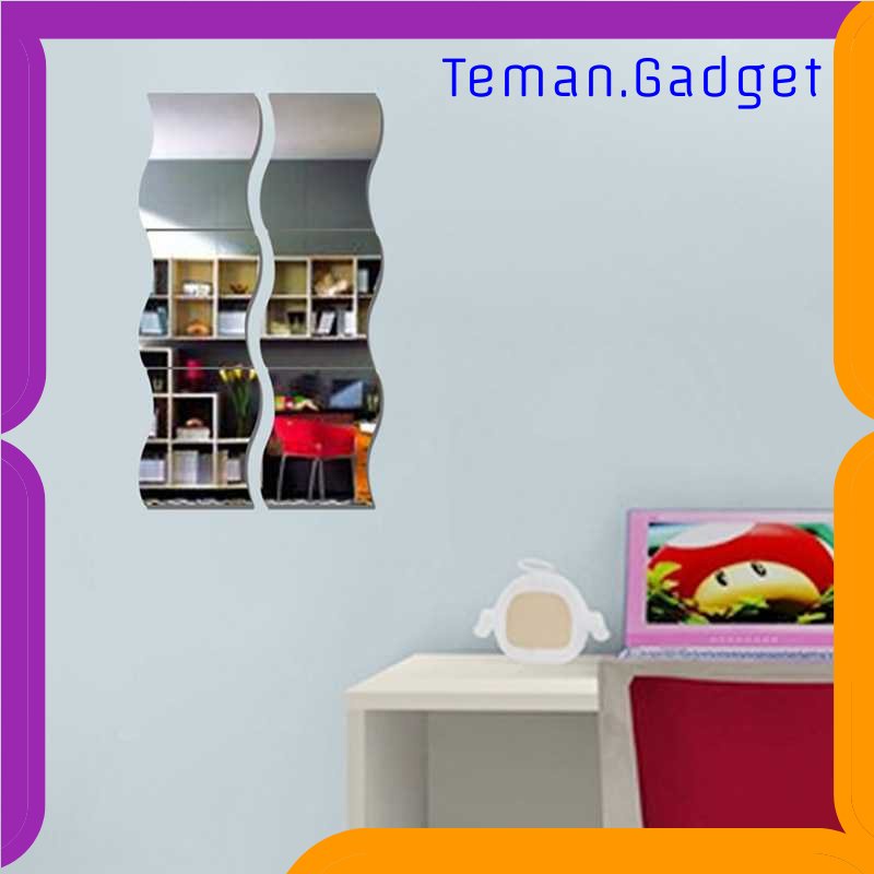 TG -  ART SOLEDI Sticker Dekorasi Dinding Wave Mirror Acrylic 6 PCS - SL07