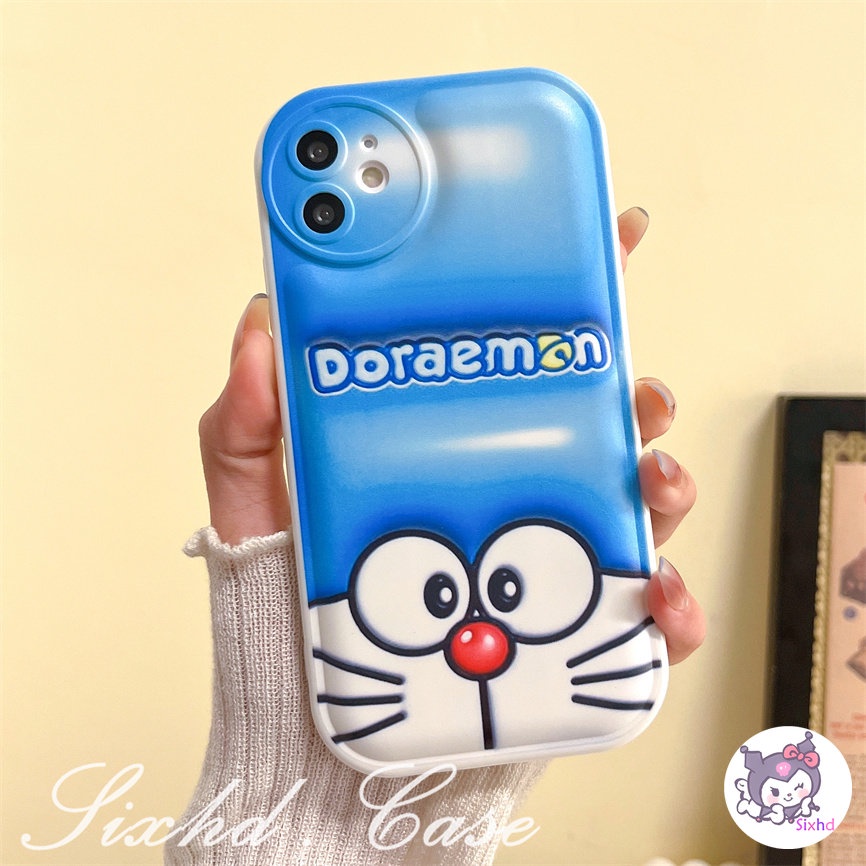 Untuk OPPO A78 A77s A95 A57 A55 A16 A15 A17 A17K A76 A96 A74 A54 A53 A33 A7 A5s A3s A15s A32 A31 A12 A94 A93 A92 A77 A52 Reno 8T 8Z 7Z 3D Vision AirBag Case Dingdang Kucing Fashion Soft Cover