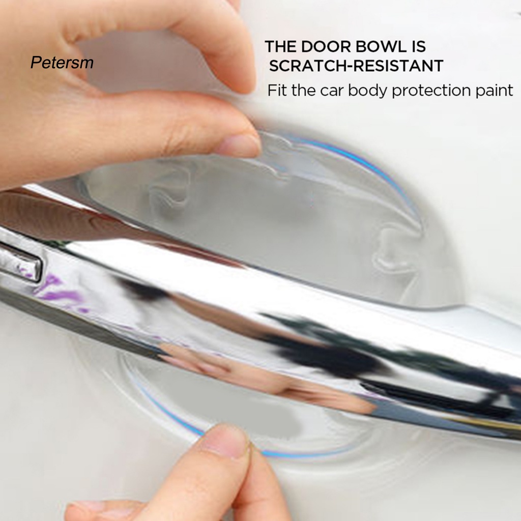 Pp 8Pcs/Set Film Pelindung Pintu Mobil Ramah Lingkungan Untuk Kendaraan Auto Door Handle Bowl Protective Films Exterior