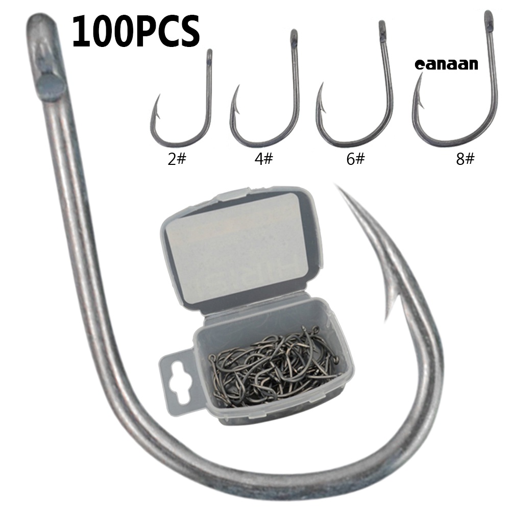 Cnn-100pcs Pengait Ikan Gurame Besi Berduri Cacing Umpan Holder Fishing Tackle Aksesori