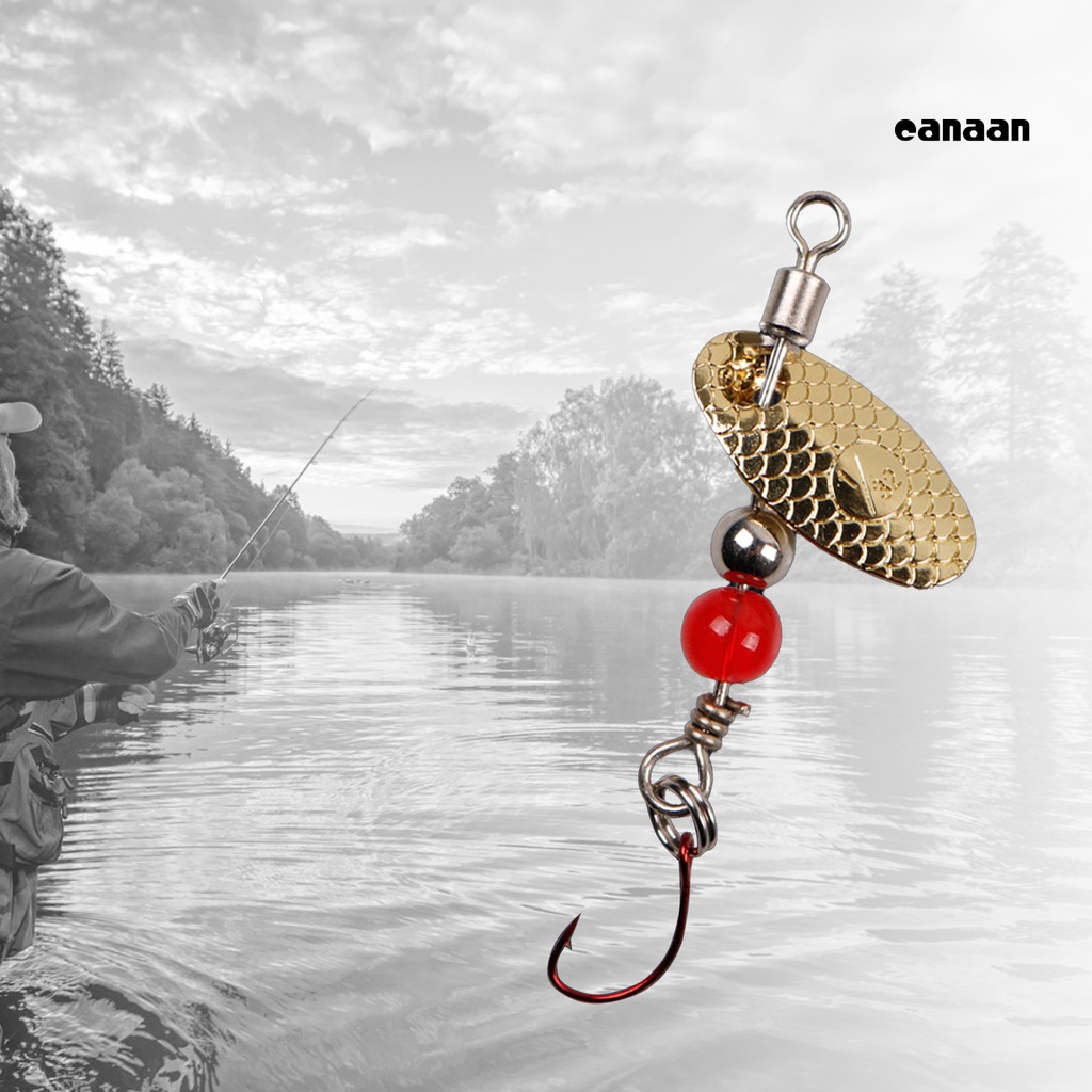 Cnn-5cm Berputar 360derajat Spinner Sendok Umpan Logam Sisik Ikan Payet Lure Tackle