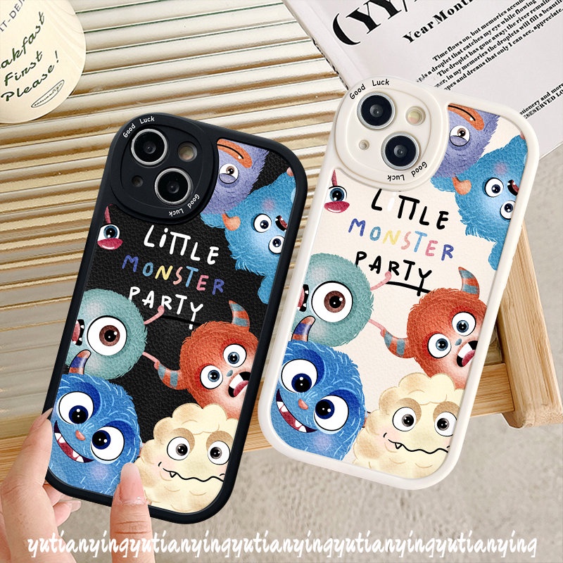 IPHONE Case Huruf Monster Kecil Yang Lucu Trendi Kompatibel Untuk Iphone11Xr 13 7plus 13 11 12 14 Pro Max7 6s 6 8 plus XS X Max SE 2020 Kartun Doodle Ponsel Lembut Tpu Penutup Belakang