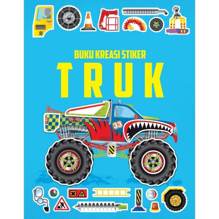Buku Kreasi Stiker / Buku Stiker Dinosaurus / Truk / Pesawat / Motor - DINOSAURUS