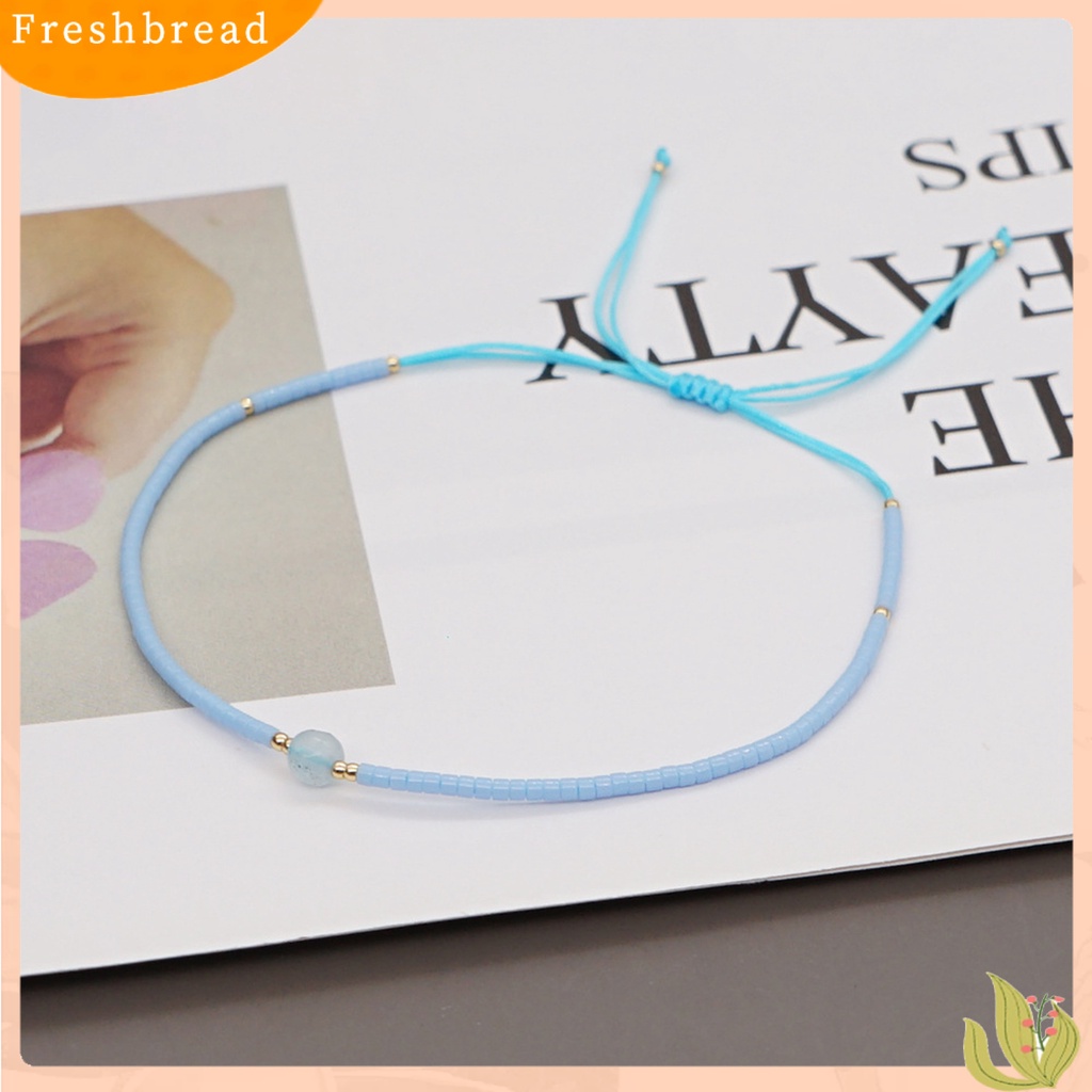 &lt; Freshbread &gt; Lady Gelang Gaya Boho Handmade Aesthetic Adjustable Faux Crystal Hias Menarik Bohemian Etnik Manik-Manik Gelang Wanita Aksesori