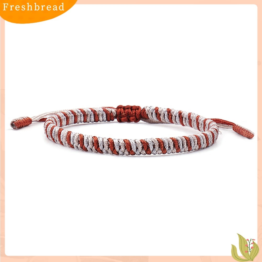 &lt; Freshbread &gt; Handmade Knots Adjustable Braided Rope Lucky Bracelet Unisex Persahabatan Bangle