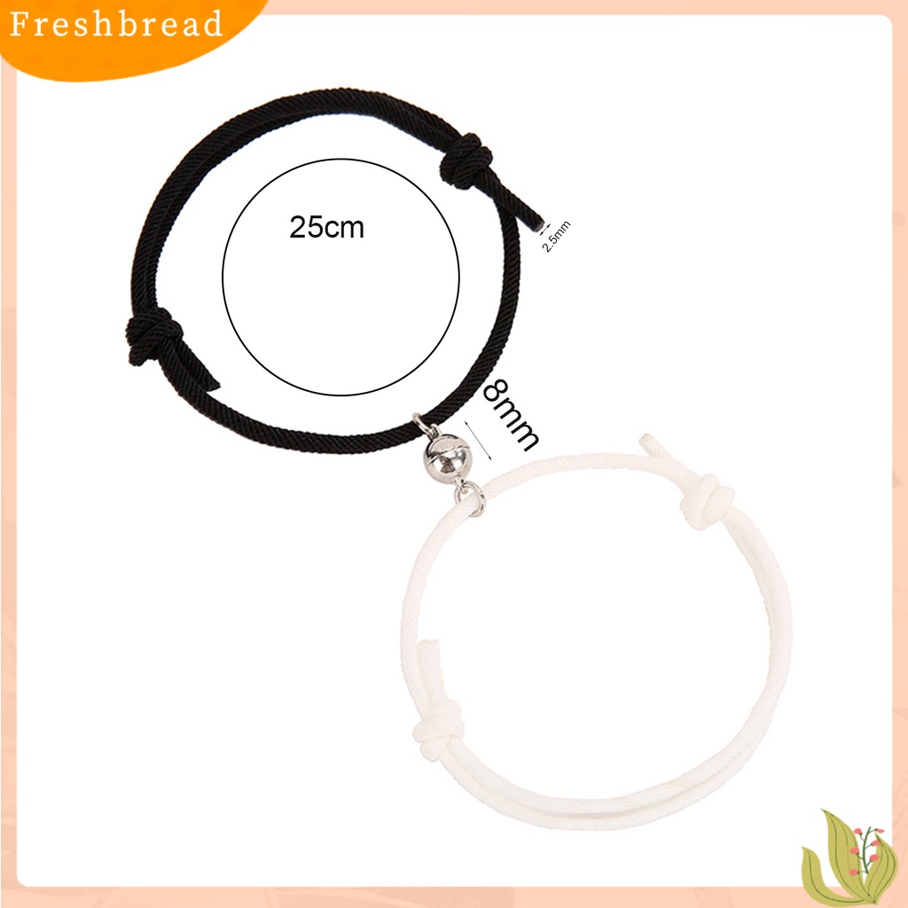 &lt; Freshbread &gt; 1pasang Gelang Pasangan Tenun Attract Tali Tangan Kekasih Jarak Jauh