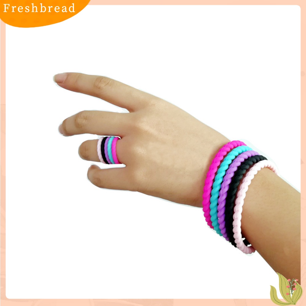 &lt; Freshbread &gt; Perempuan Silikon Twist Gelang Fashion Olahraga Bangle Gelang Perhiasan Hadiah