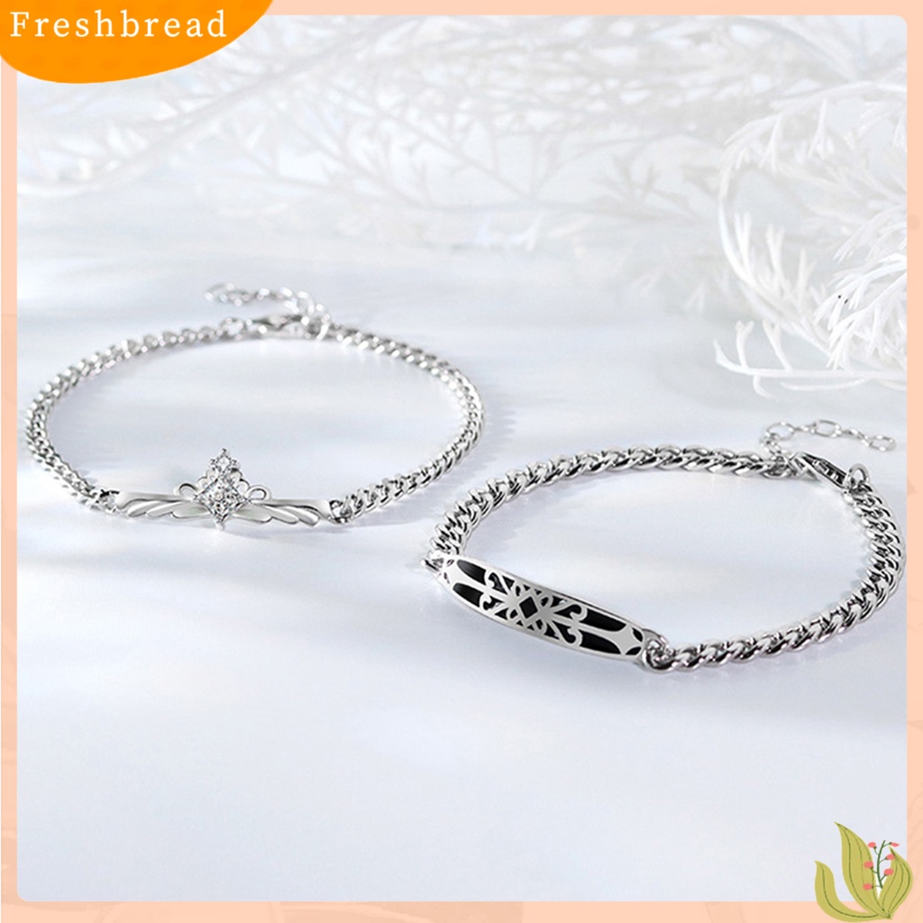 &lt; Freshbread &gt; Gelang Pasangan Ramah Kulit Adjustable Tembaga Permukaan Glossy Ladies Casual Bracelet Untuk Anak Perempuan