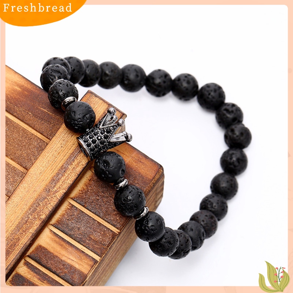 &lt; Freshbread &gt; Gelang Manik-Manik Bergaya Unisex Tahan Lama Pria Wanita Retak Bunga Batu Manik-Manik Gelang Perhiasan Untuk Pesta