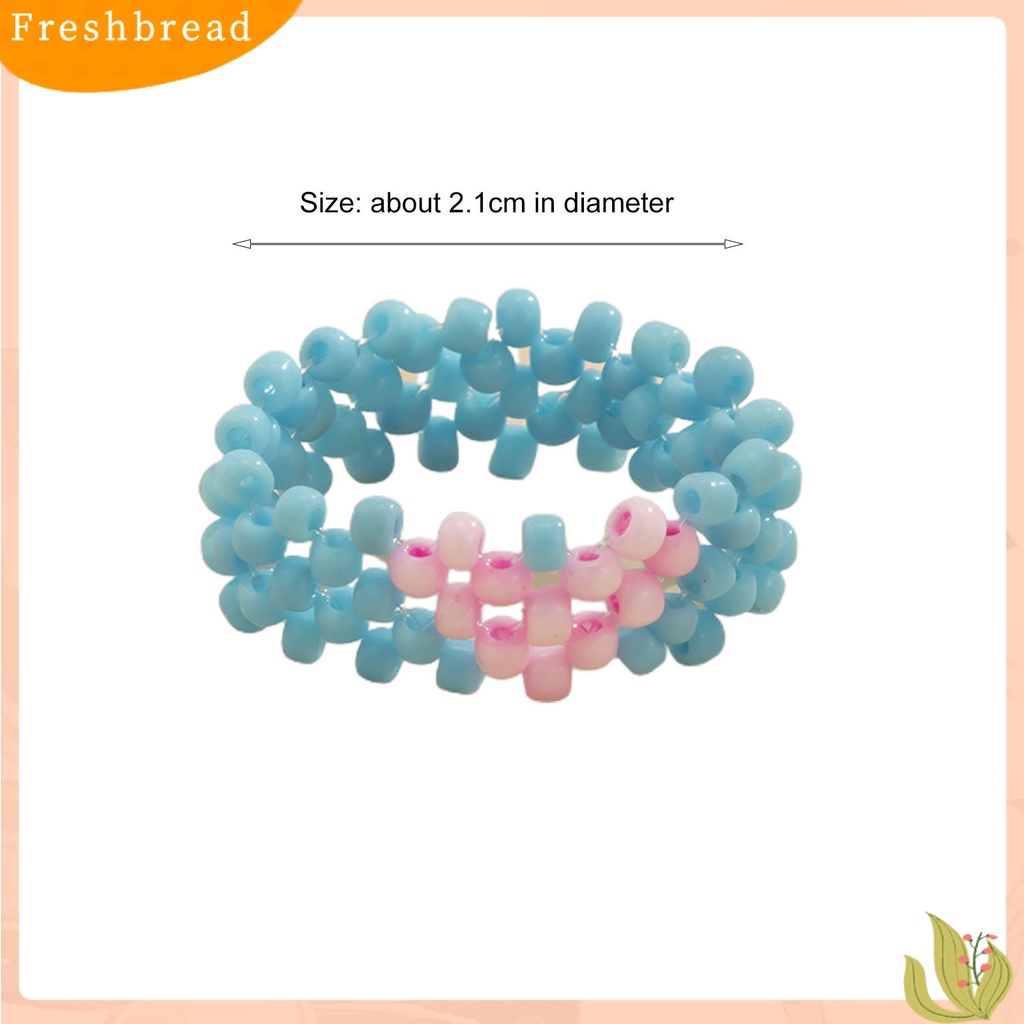 &lt; Freshbread &gt; Cincin Wanita Manik-Manik Gaya Lucu Perhiasan Fashion Penampilan Handmade Finger Ring Untuk Pakaian Sehari-Hari