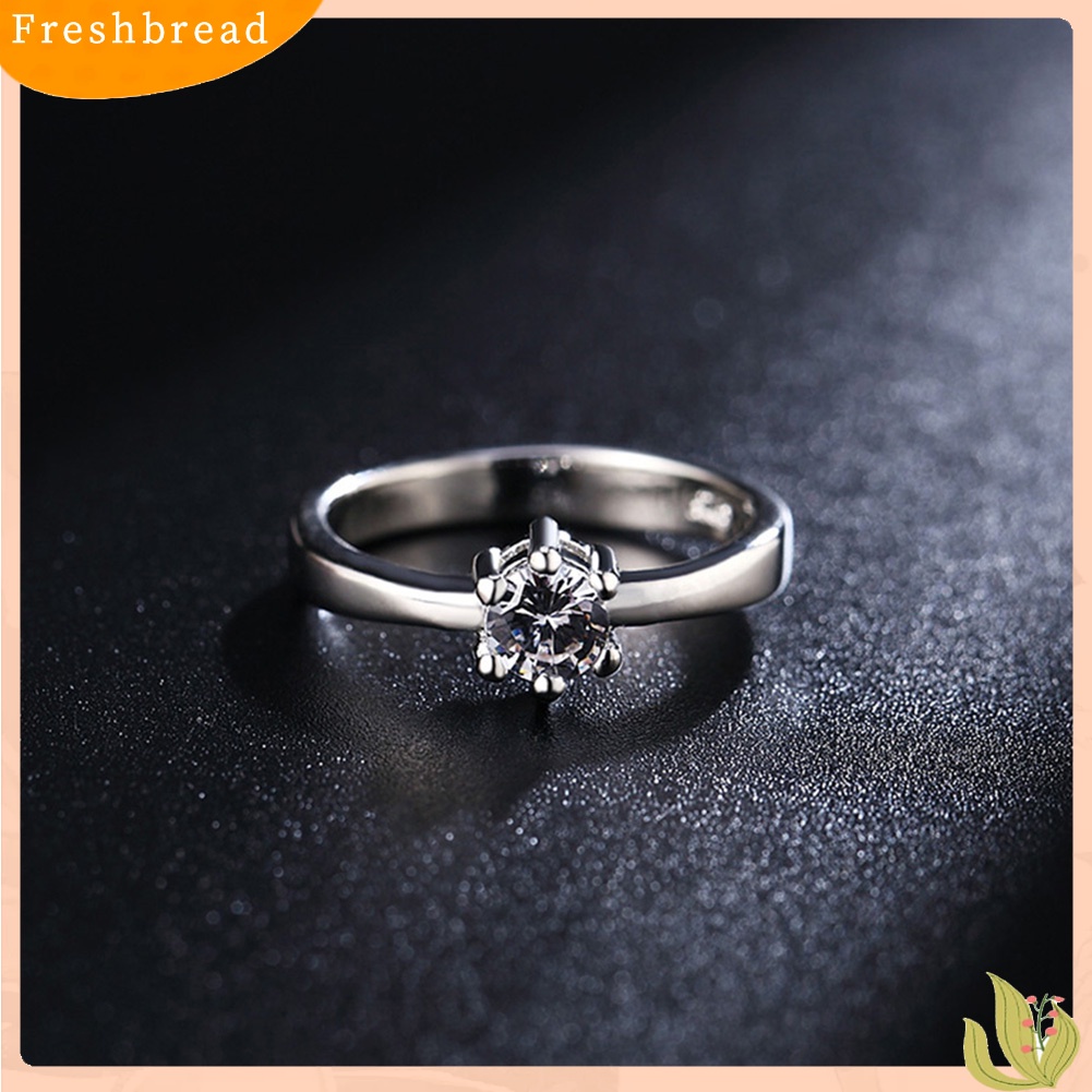 &lt; Freshbread &gt; Fashion Wanita Cubic Zirconia Disepuh Pernikahan Pertunangan Jari Cincin Perhiasan Hadiah