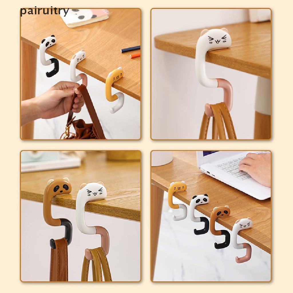 Prt Travel Portable Tas Plastik Lucu Animal Hook Untuk Gantung Hias Meja Dompet Tas Kait Dinding Gantungan Holder Handbag Hanger PRT