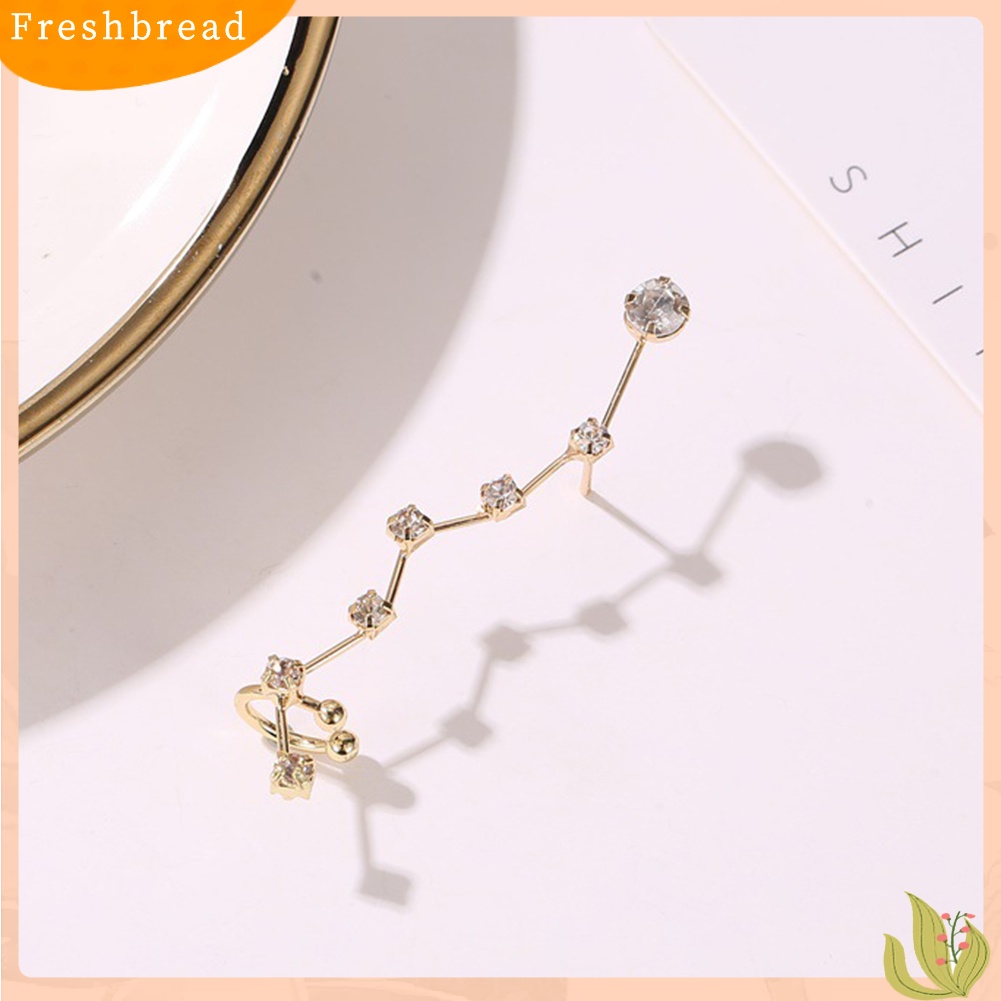 < Freshbread > 1Pc Wanita Berlian Imitasi Hias Bintang Telinga Manset Klip On Anting Pesta Perhiasan Hadiah