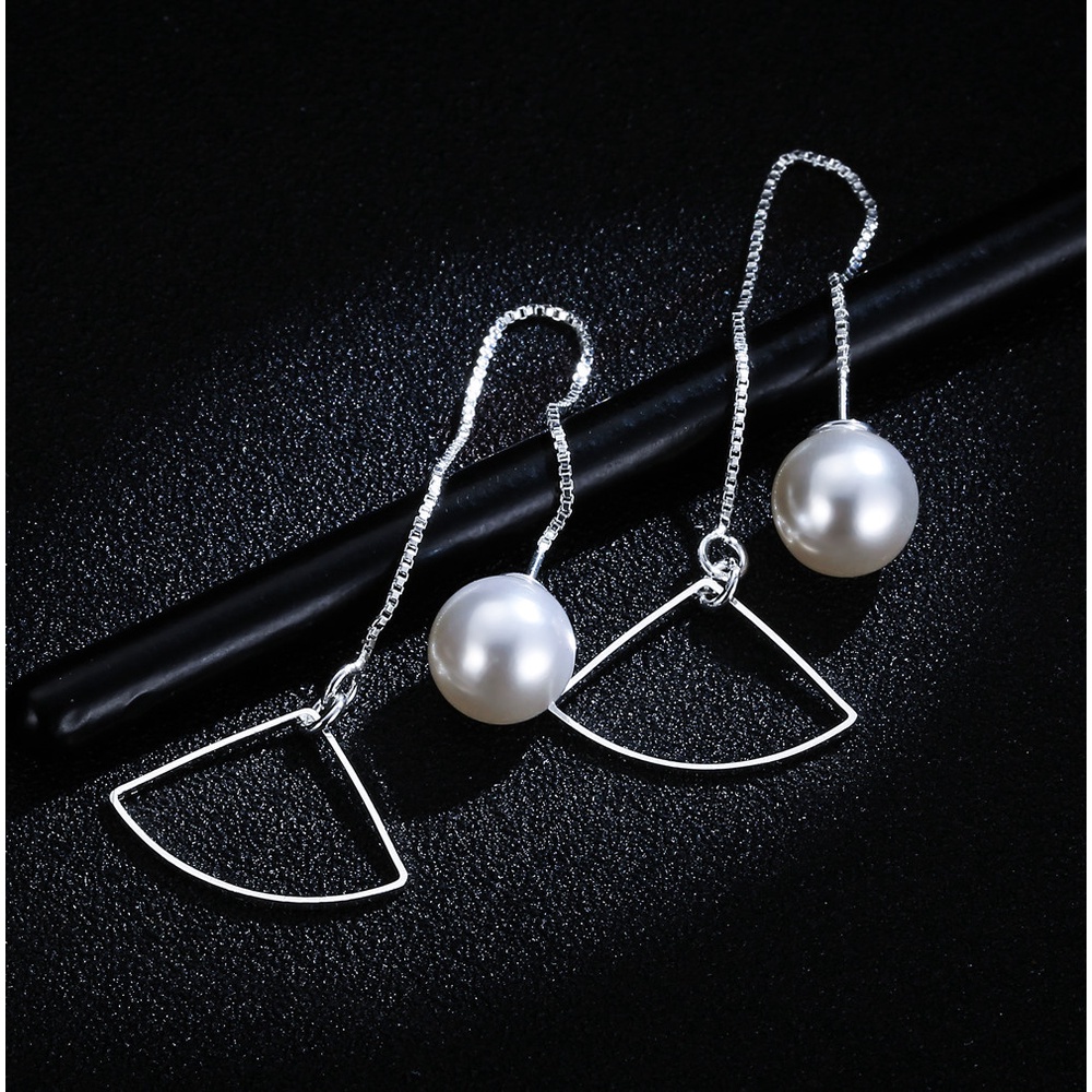 Goldkingdom Aksesoris Perhiasan Fashion Ready Stock Korea Bintang Hati Segitiga Kipas Panjang Mutiara Earline Earrings