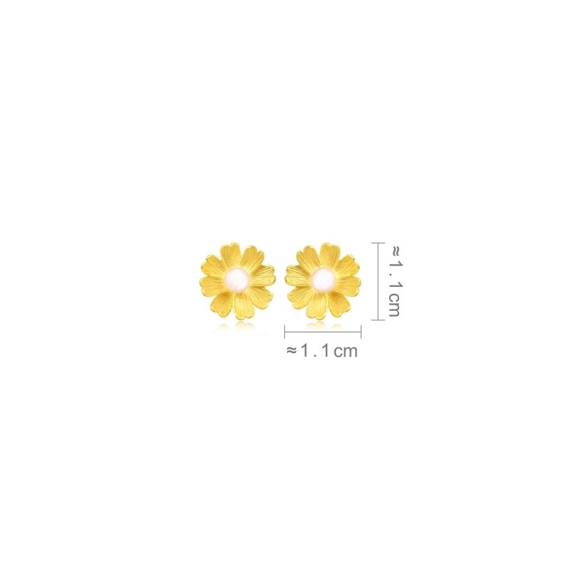 Goldkingdom Fashion Perhiasan Aksesoris Ready Stock Anting Bunga Perhiasan Pernikahan Seri Gesanghua Retro Anting Mutiara Perhiasan Berlapis Emas.