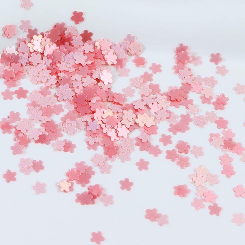 Mxbeauty Bunga Kuku Payet Hiasan Bulu Mata Warna Campur Pesona Kuku Manikur Aksesoris Pentapetal Bunga Kuku Glitter Serpihan