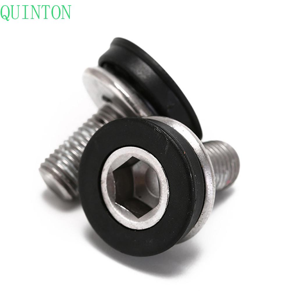 QUINTON Bike Axle Accessories Crank Bolts MTB Bottom Bracket Screw Bicycle Axle Bolts Chainwheel Screws Fixing Bolt Nuts M8 Steel Square Hole Axle Allen Key