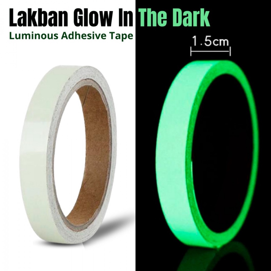 Lakban Pospor Glow In The Dark Luminous Adhesive Tape 1.5cmx10m