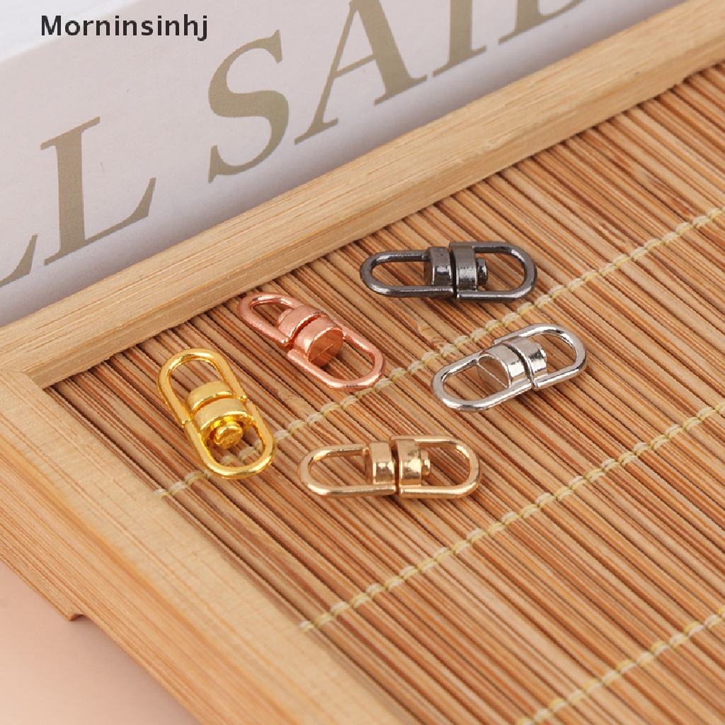 Mornin 20pcs Zinc Alloy Rotate Buckle Key Rings 1.6cm Putar Anjing Gesper Holder Konektor Keyfob DIY Gantungan Kunci Liontin Aksesoris id