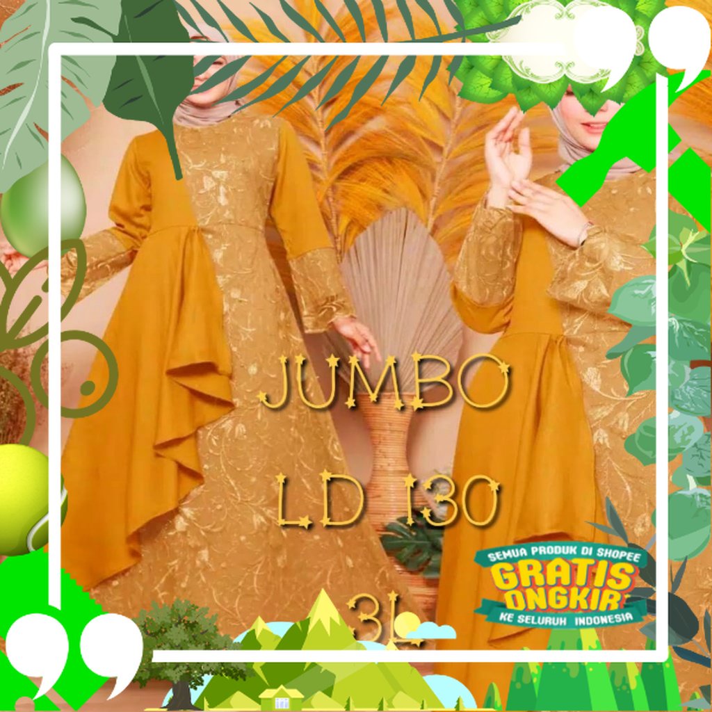 gamis couple anak perempuan remaja dan wanita jumbo baju brukat premium kombinasi moscrepe polos/ ed