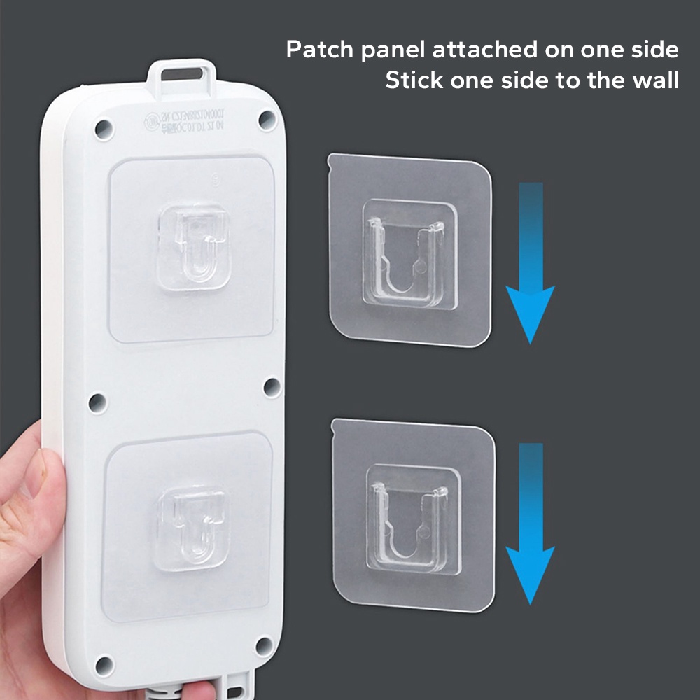 Self Adhesive Wall Mount Tissue Box Foto Remote Control Fix Rack Plug-in Power Row Socket Holder Bebas Pukulan Perlengkapan Penyimpanan Rumah Tangga Hemat Ruang