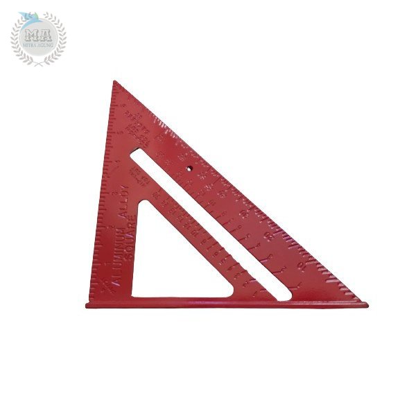 Speed Square Penggaris Siku Segitiga Right Angle 230 Tukang Aluminium OLS Penggaris Siku Segitiga Speed Square Right Angle 230 Tukang Aluminium 7 Inch Pengerjaan Kayu