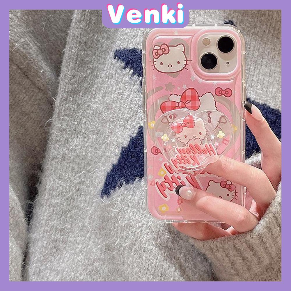 Case For iPhone 11 Soft TPU Clear Jelly Airbag Case With Stand Cute Cartoon Camera Protection Shockproof For iPhone 14 Plus 13 12 11 Pro Max 7 Plus X XR