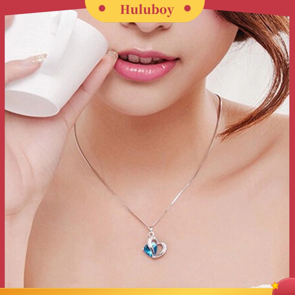 {Ready Stock} Liontin Kalung Cubic Zirconia Hias Perhiasan Hadiah Bentuk Hati Wanita Fashion Pendant Necklace Untuk Kehidupan Sehari-Hari