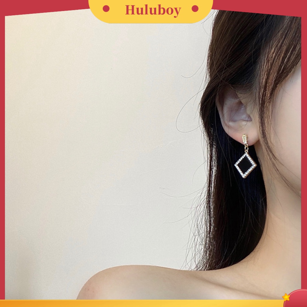 {Ready Stock} 1pasang Anting Menjuntai Hati Berlian Imitasi Perhiasan Gaya Korea Mutiara Imitasi Stud Earrings Hadiah Ulang Tahun
