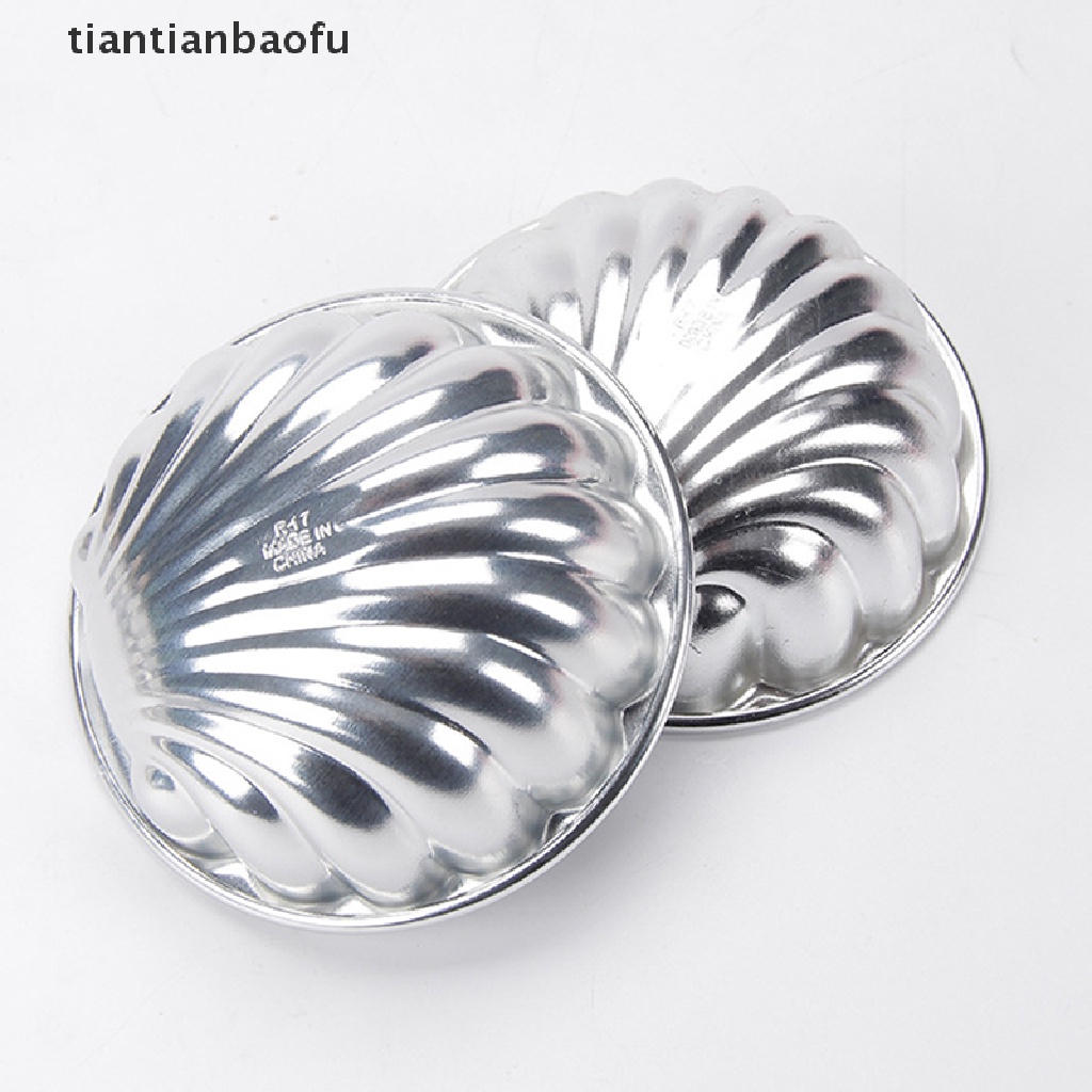 [tiantianbaofu] Cetakan Kue Baja Berbentuk Kerang Baking Cookie Biskuit Cetakan Bakeware Pan Mould Butik