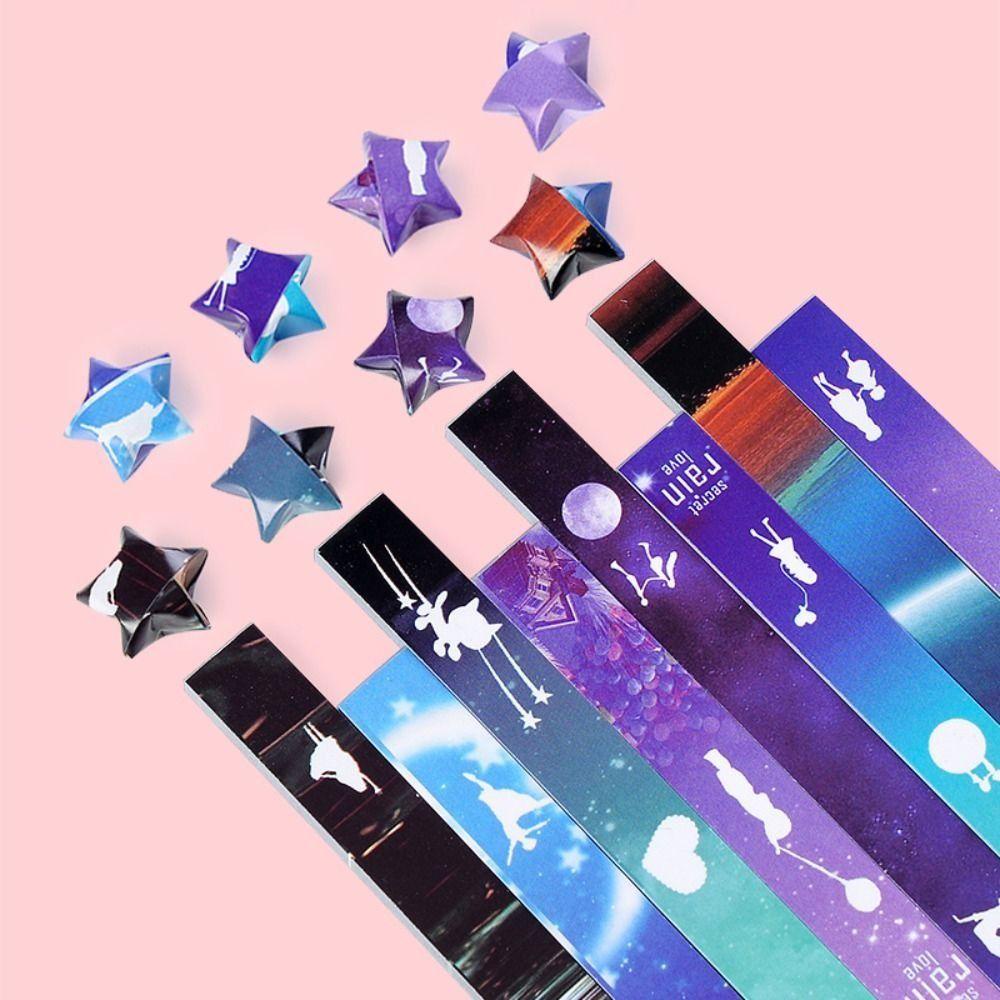 Mxbeauty Origami Bintang Kertas Strip Seni Kerajinan Diy Origami Seni Crafting Perlengkapan Pesta Dekorasi Rumah Strip Origami Star Lucky Star Origami