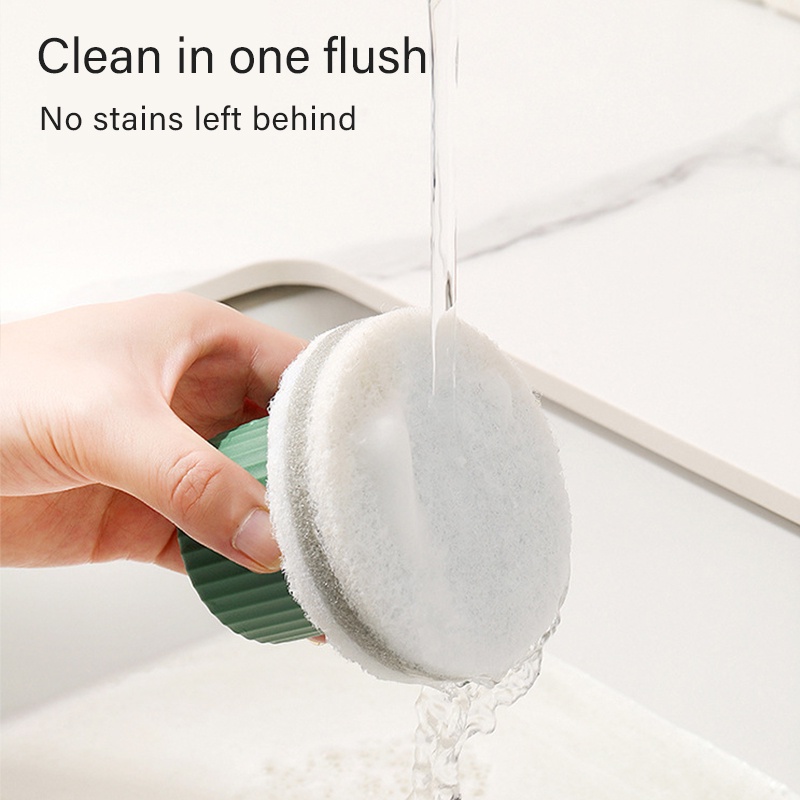 Sikat Pembersih Spons Lembut Serbaguna/Pembersih Noda Atas Kompor Wastafel Rumah Tangga/Dish Bowl Plate Scrubber Kitchen Cleaning Brush