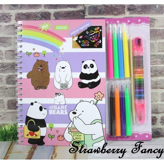 

DN40- Buku Mewarnai Anak / Coloring Book we bare bear E3000G KODE 212