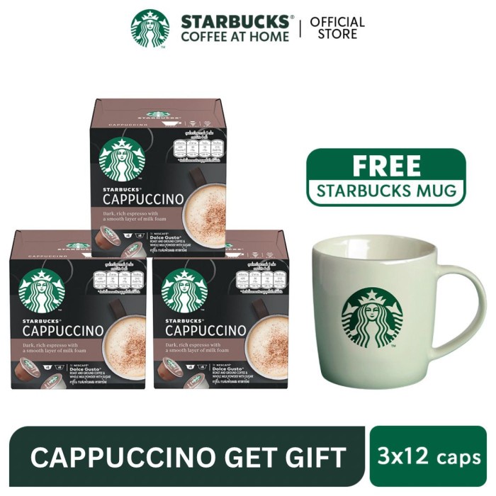 

[Coffe Powder] STARBUCKS® Cappuccino by NESCAFÉ Dolce Gusto® (3x12caps) GET GIFT
