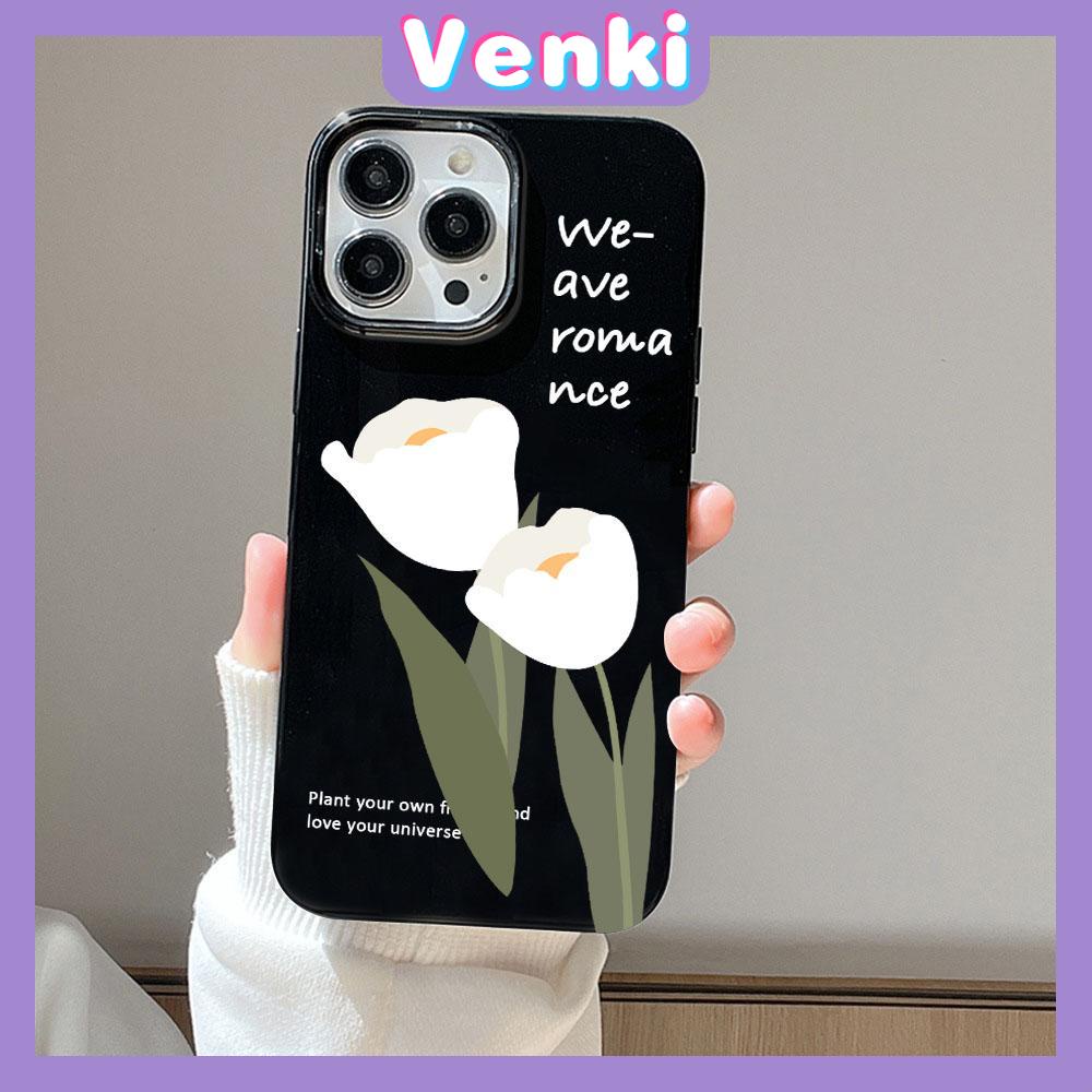 Case for iPhone 11 Soft TPU Glossy Black Candy Case Elegant Flowers Camera Protection Shockproof For iPhone 14 13 12 11 Pro Max 7 8 Plus X XR