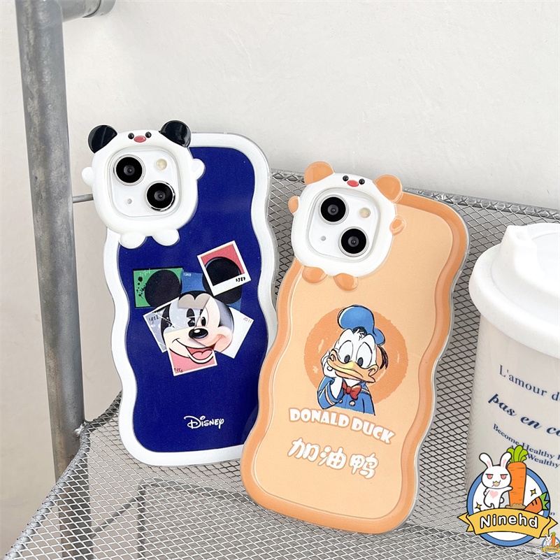 IPHONE Casing Kompatibel Untuk Iphone14 13 12 11 Pro Max X Xr Xs Max7 8 6 6s Plus SE Merek Fashion Monster Kecil Lensa Casing Ponsel Lukisan Tepi Bergelombang Lembut TPU Shockproof Cover Pelindung