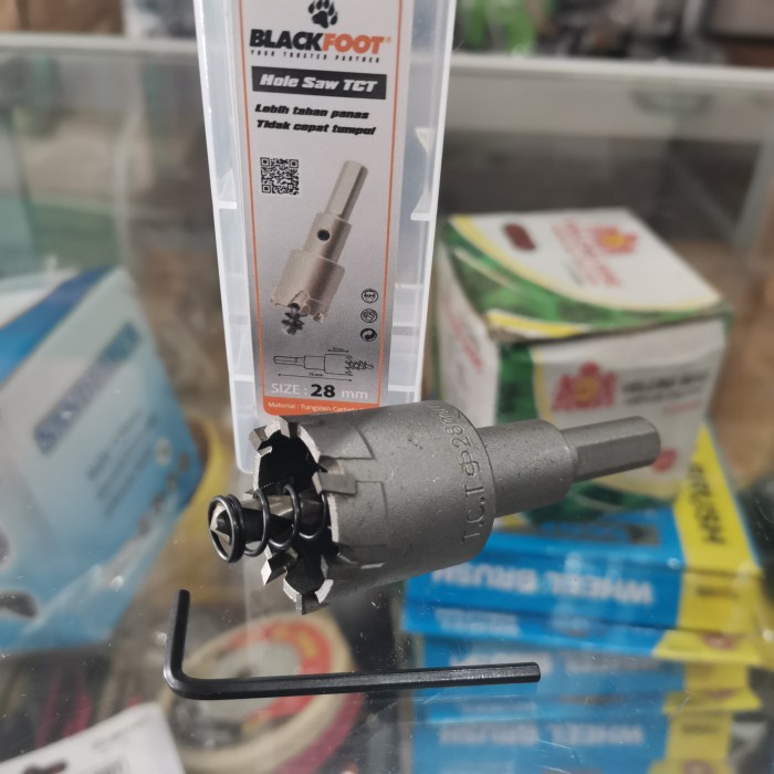 Mata bor holesaw besi TCT 28 mm Blackfoot mata hole saw plat lobang